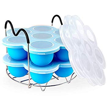 Pressure Cooker Accessories with Silicone Egg Bites Molds and Steamer Rack Trive 